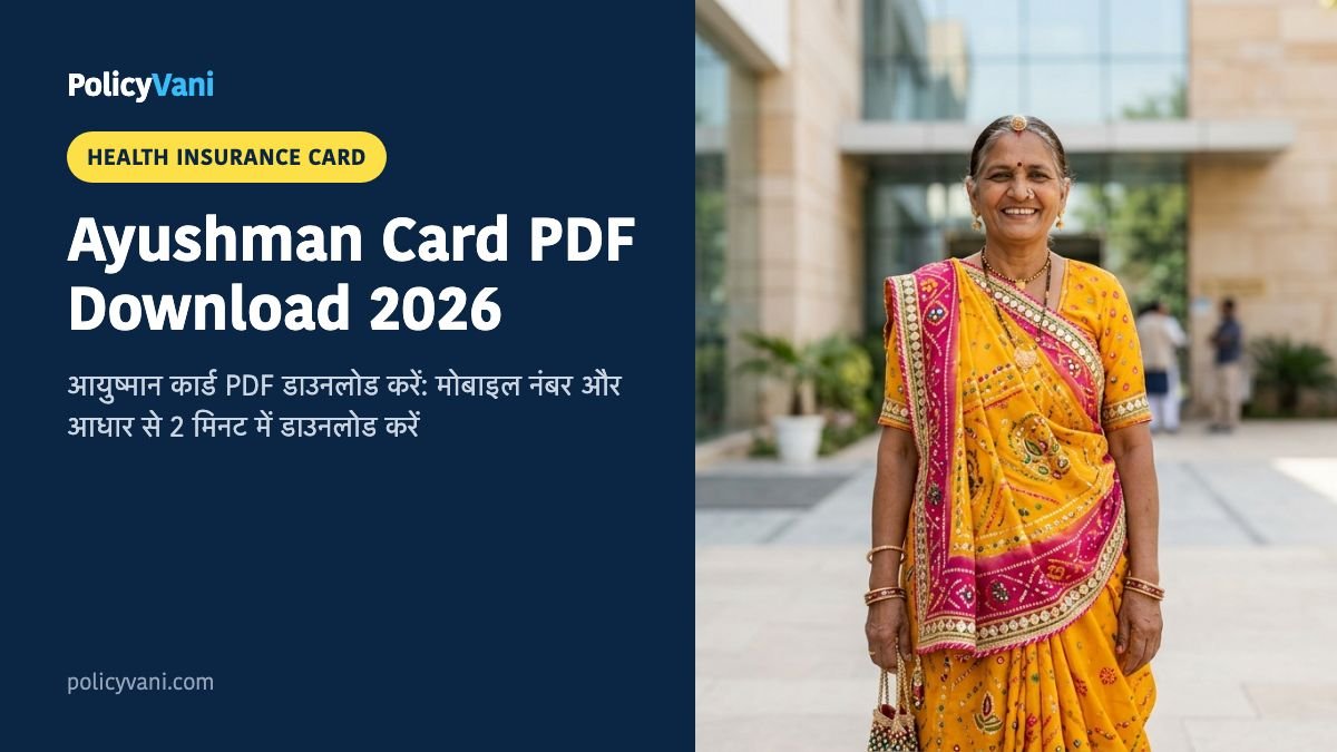 Ayushman Card Download PDF 2026: आयुष्मान कार्ड मोबाइल नंबर और आधार से कैसे डाउनलोड करें?