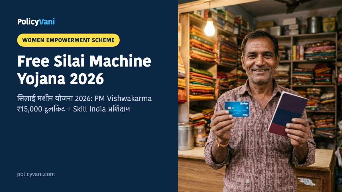 Free Silai Machine Yojana 2026: पीएम फ्री सिलाई मशीन योजना आवेदन, पात्रता और ₹15,000 सब्सिडी — जानें सच्चाई