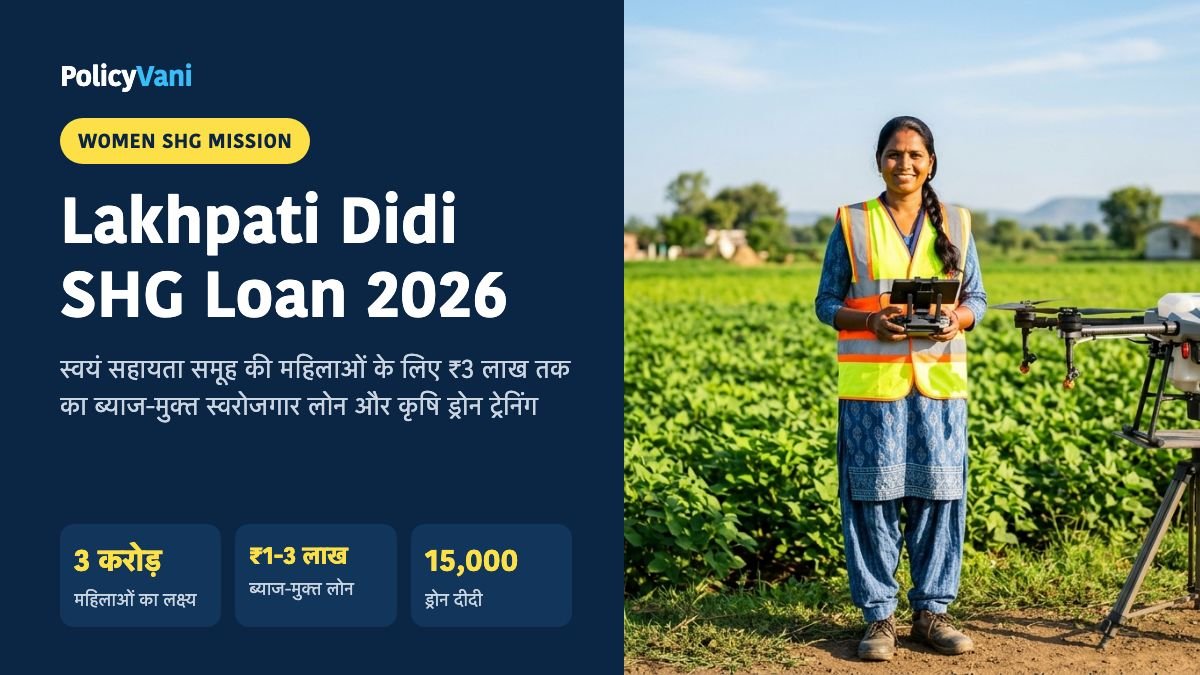 Lakhpati Didi Yojana 2026: लखपति दीदी योजना ₹5 लाख तक बिना ब्याज लोन, ड्रोन दीदी ट्रेनिंग और आवेदन