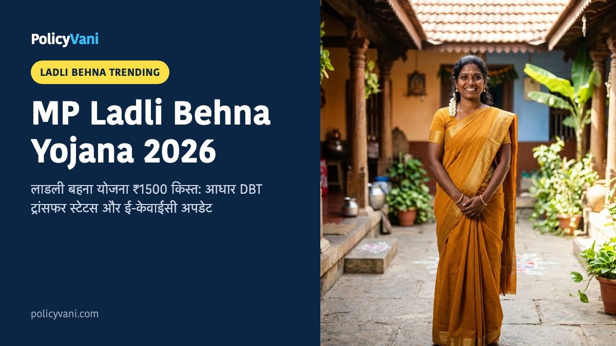 MP Ladli Behna Yojana 2026: लाडली बहना योजना ₹1500 किस्त जारी, DBT बैंक रिजेक्ट लिस्ट और e-KYC अपडेट