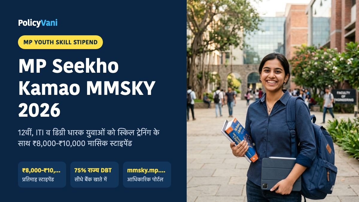 मुख्यमंत्री सीखो-कमाओ योजना 2026: युवाओं को ₹8,000 से ₹10,000 मासिक स्टाइपेंड के साथ ट्रेनिंग — MMSKY ऑनलाइन आवेदन