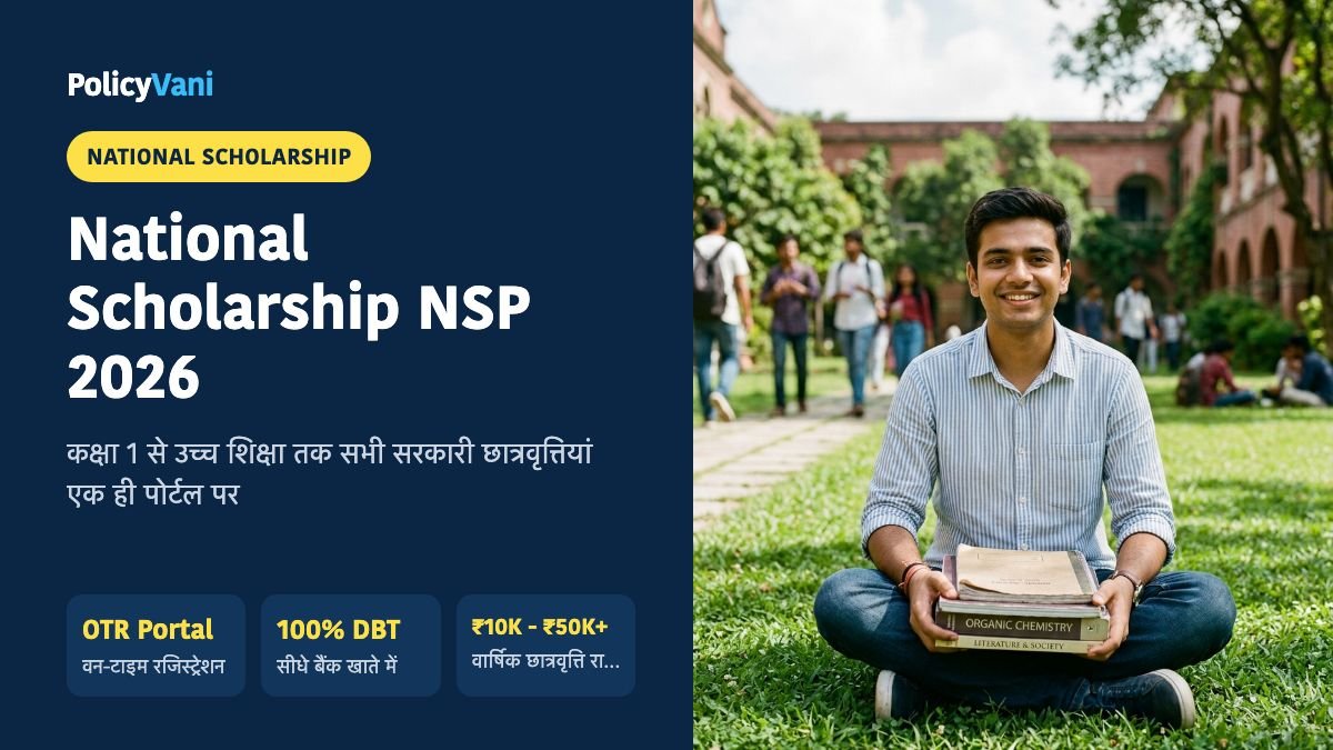National Scholarship Portal (NSP) 2026: प्री व पोस्ट मैट्रिक स्कॉलरशिप — OTR रजिस्ट्रेशन व नवीनीकरण