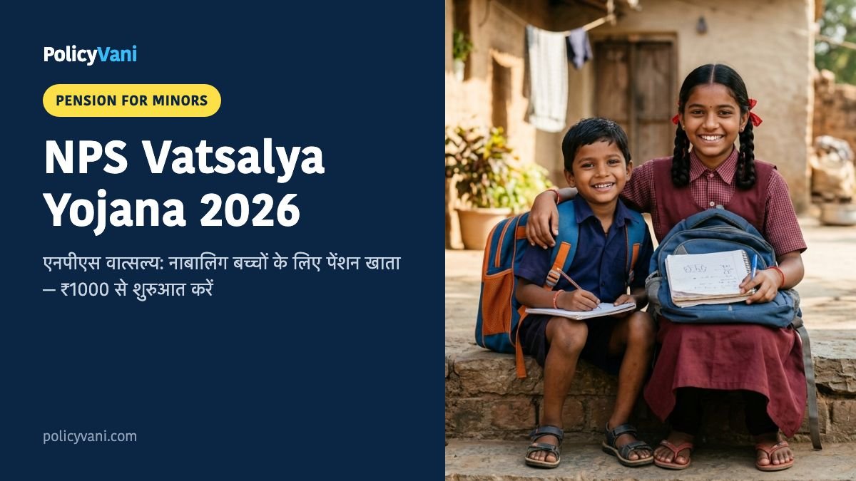 NPS Vatsalya Yojana 2026: एनपीएस वात्सल्य योजना नाबालिग बच्चों के लिए पेंशन खाता कैसे खोलें? पात्रता और फायदे