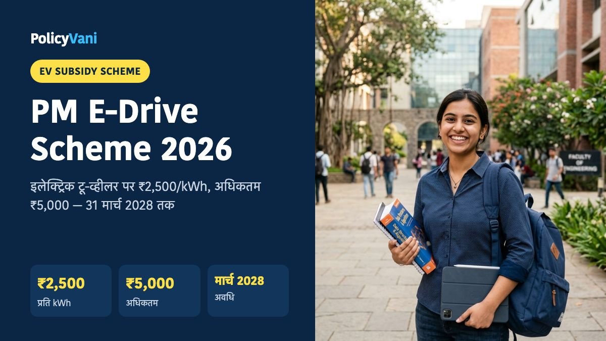 PM E-Drive Scheme 2026: इलेक्ट्रिक टू-व्हीलर और थ्री-व्हीलर पर सब्सिडी e-Voucher कैसे पाएं? पात्रता और पोर्टल