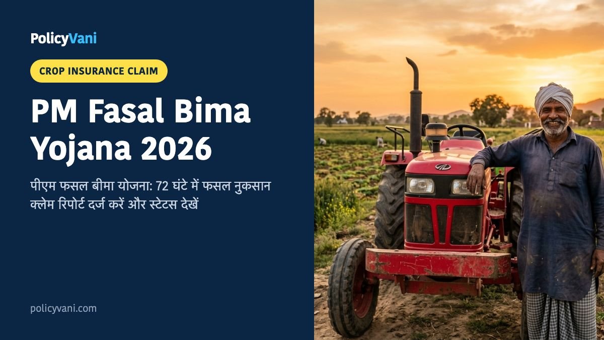 PM Fasal Bima Yojana 2026: पीएम फसल बीमा योजना फसल नुकसान भरपाई क्लेम और स्टेटस कैसे देखें?