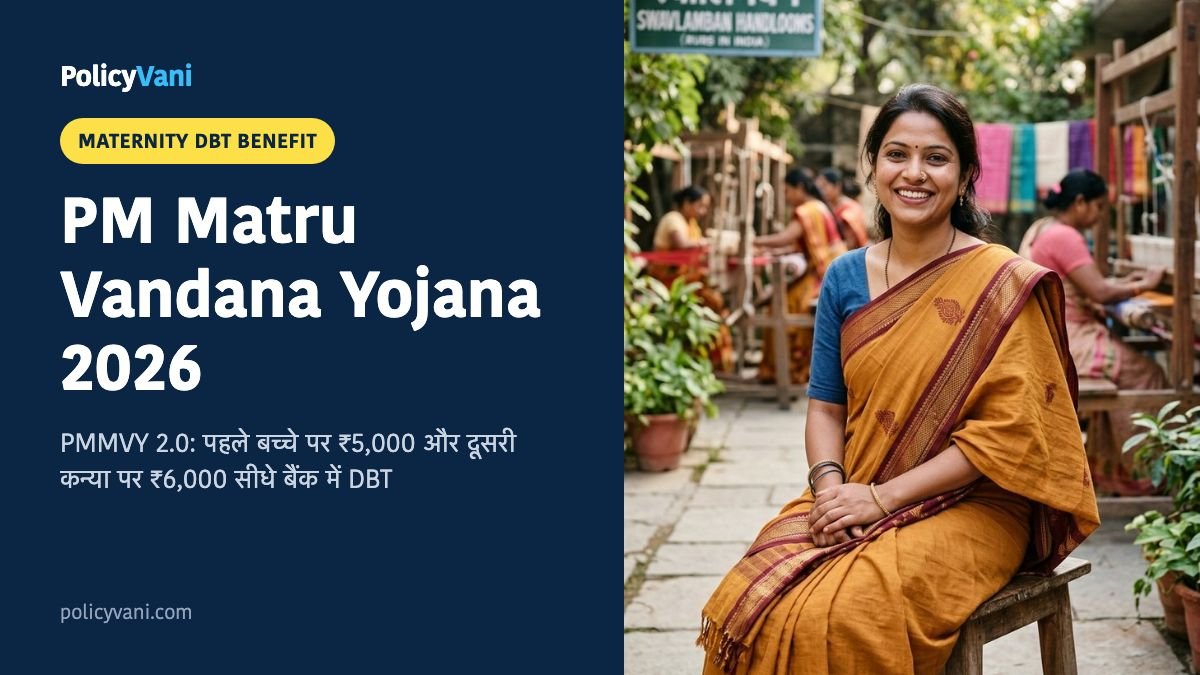 PM Matru Vandana Yojana (PMMVY 2.0) 2026: गर्भवती महिलाओं को ₹5,000 व दूसरी कन्या पर ₹6,000 DBT सहायता
