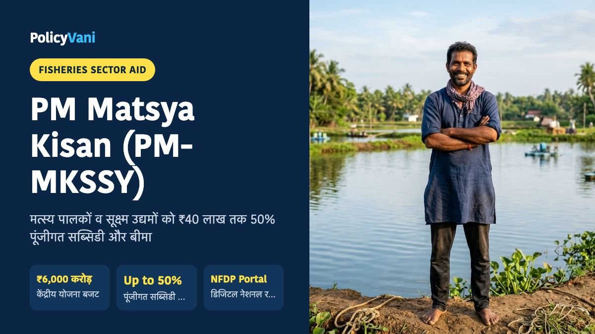 PM Matsya Kisan Samridhi (PM-MKSSY) 2026: मछली पालकों को ₹40 लाख तक सब्सिडी व बीमा — NFDP पोर्टल