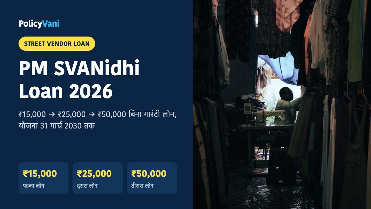 PM SVANidhi Scheme 2026: पीएम स्वनिधि योजना ₹50,000 बिना गारंटी लोन, 7% ब्याज सब्सिडी और ऑनलाइन आवेदन