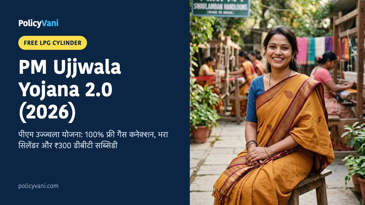 PM Ujjwala Yojana 2.0 (2026): फ्री गैस कनेक्शन, चूल्हा और ₹300 सब्सिडी, ऐसे करें ऑनलाइन आवेदन
