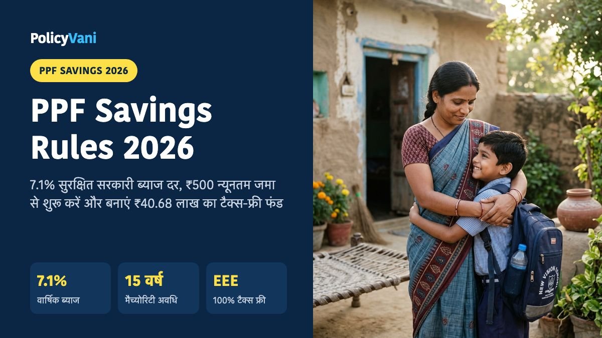 Public Provident Fund (PPF) 2026: पीपीएफ 7.1% ब्याज दर, 15 वर्ष मैच्योरिटी कैलकुलेटर चार्ट और धारा 80C कर छूट