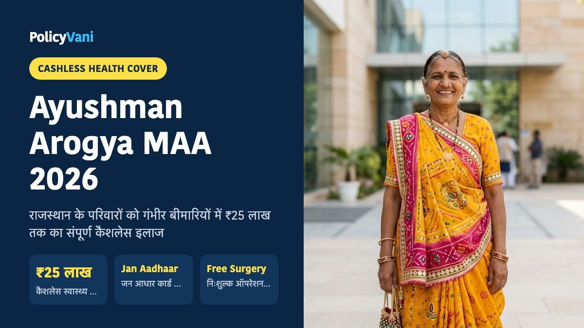 मुख्यमंत्री आयुष्मान आरोग्य योजना (MAA राजस्थान) 2026: ₹25 लाख तक मुफ्त इलाज — पात्रता व अस्पताल सूची