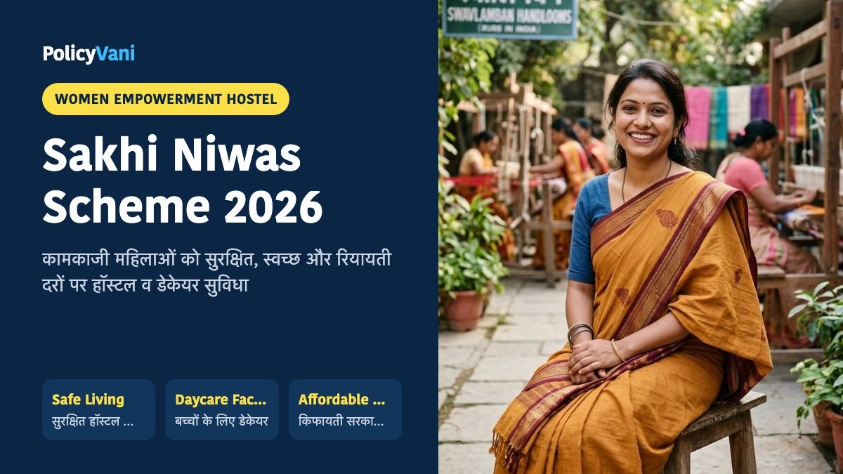 सखी निवास योजना 2026: कामकाजी महिलाओं के लिए सुरक्षित व किफायती हॉस्टल आवास — नियम व आवेदन